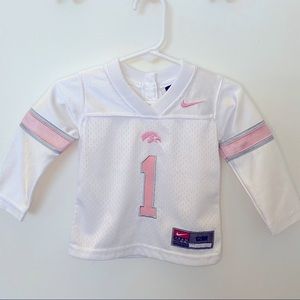 Iowa girls jersey pink & white sz12mo